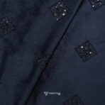 Designer Blue Velvet Bead With Sequins Work Koti / Shrug / Blazer / Jodhpuri fabric (Width 58 Inch)