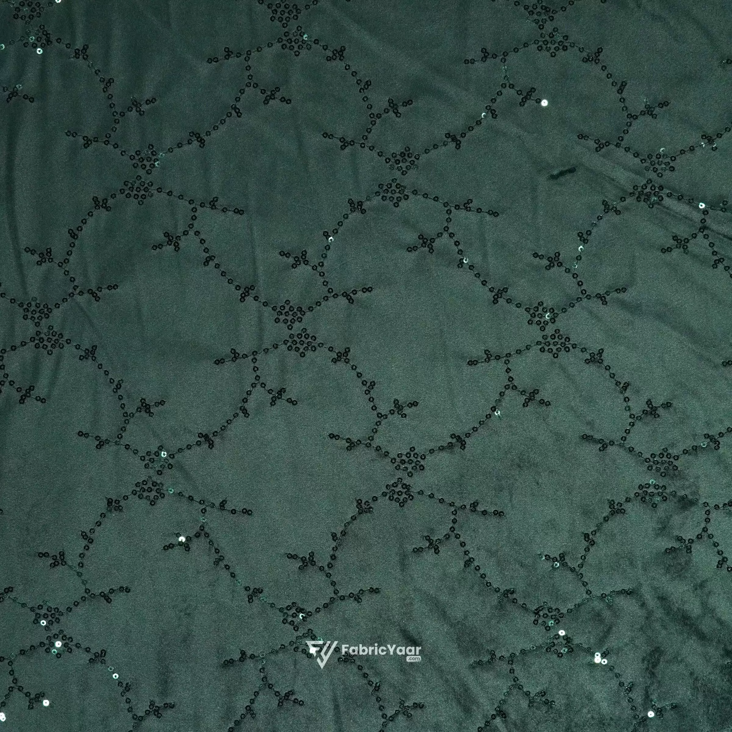 Designer  Velvet Sequins Work Imported Green Blazer / Koti / Shrug / Jodhpuri Fabric  (Width 58 Inch)