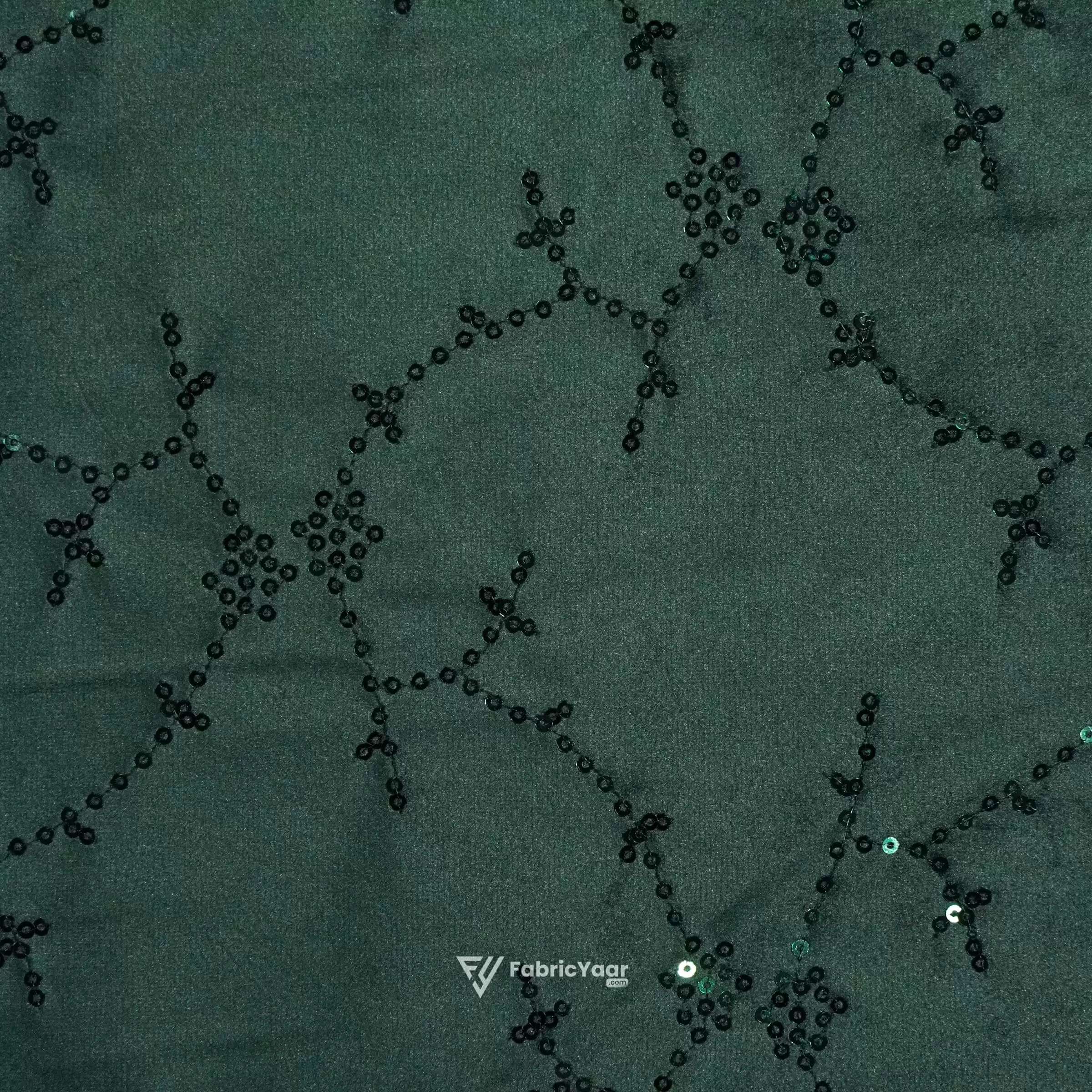 Designer  Velvet Sequins Work Imported Green Blazer / Koti / Shrug / Jodhpuri Fabric  (Width 58 Inch)