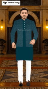 Designer Jacquard With Shimmer Rama Blazer / Koti / Shrug / Jodhpuri Fabric (Width 58 Inch)