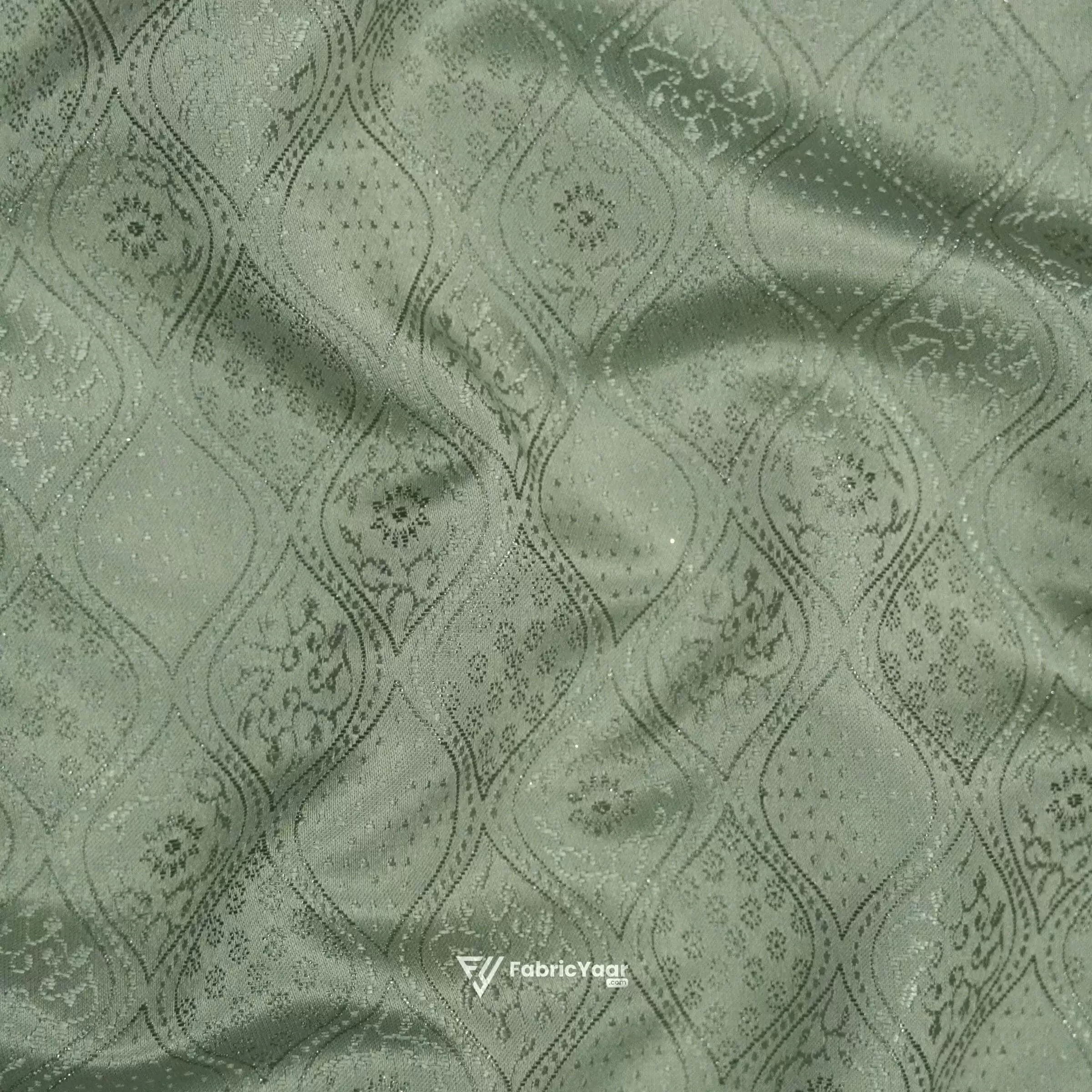 Designer Jacquard With Shimmer Olive Blazer / Koti / Shrug / Jodhpuri Fabric  (Width 58 Inch)