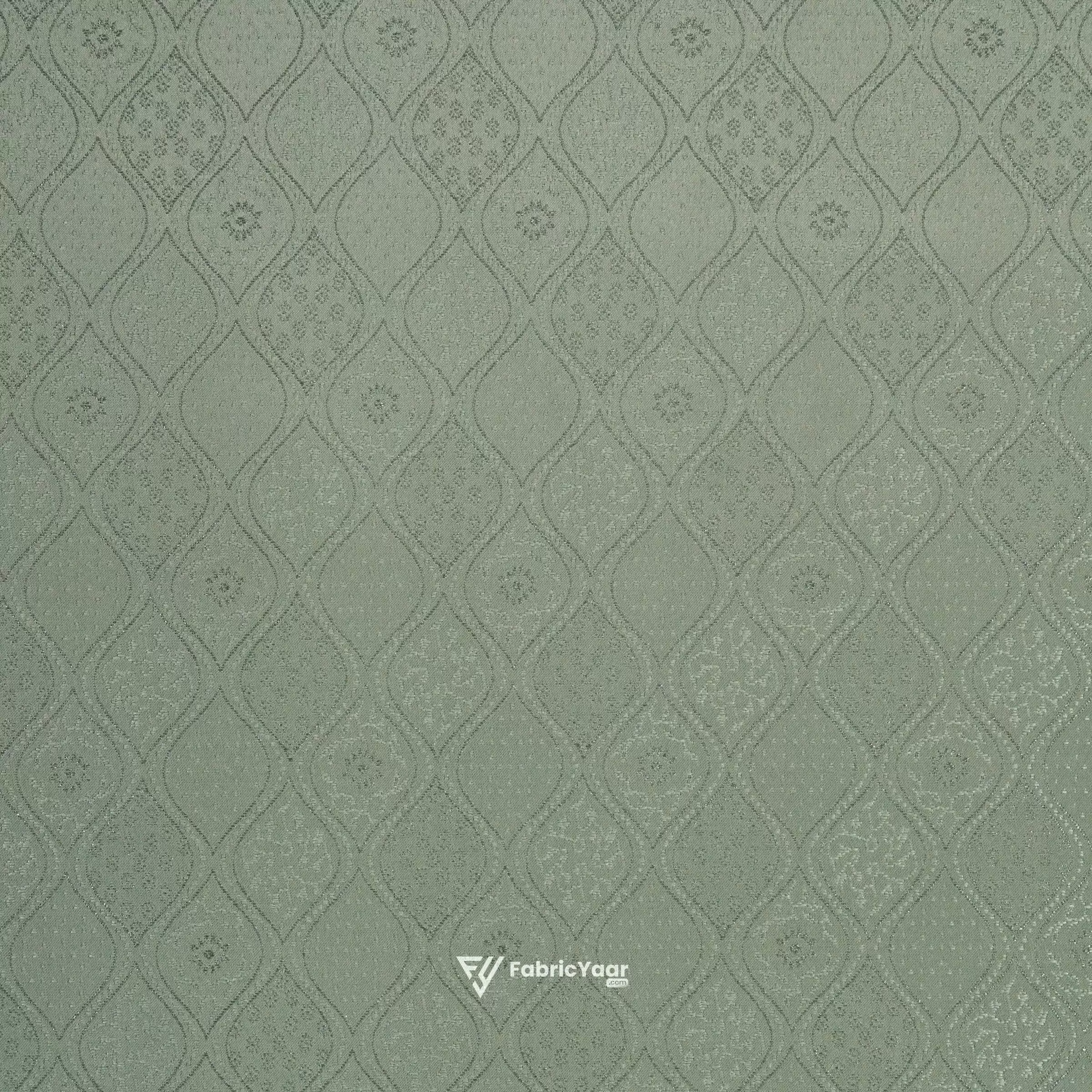 Designer Jacquard With Shimmer Olive Blazer / Koti / Shrug / Jodhpuri Fabric  (Width 58 Inch)
