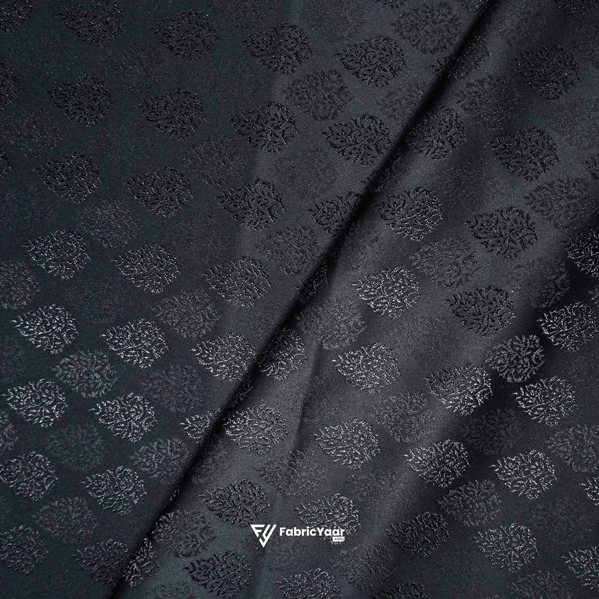 Designer Jacquard With Shimmer Black Blazer/ Koti / Shrug / Jodhpuri Fabric  (Width 58 Inch)