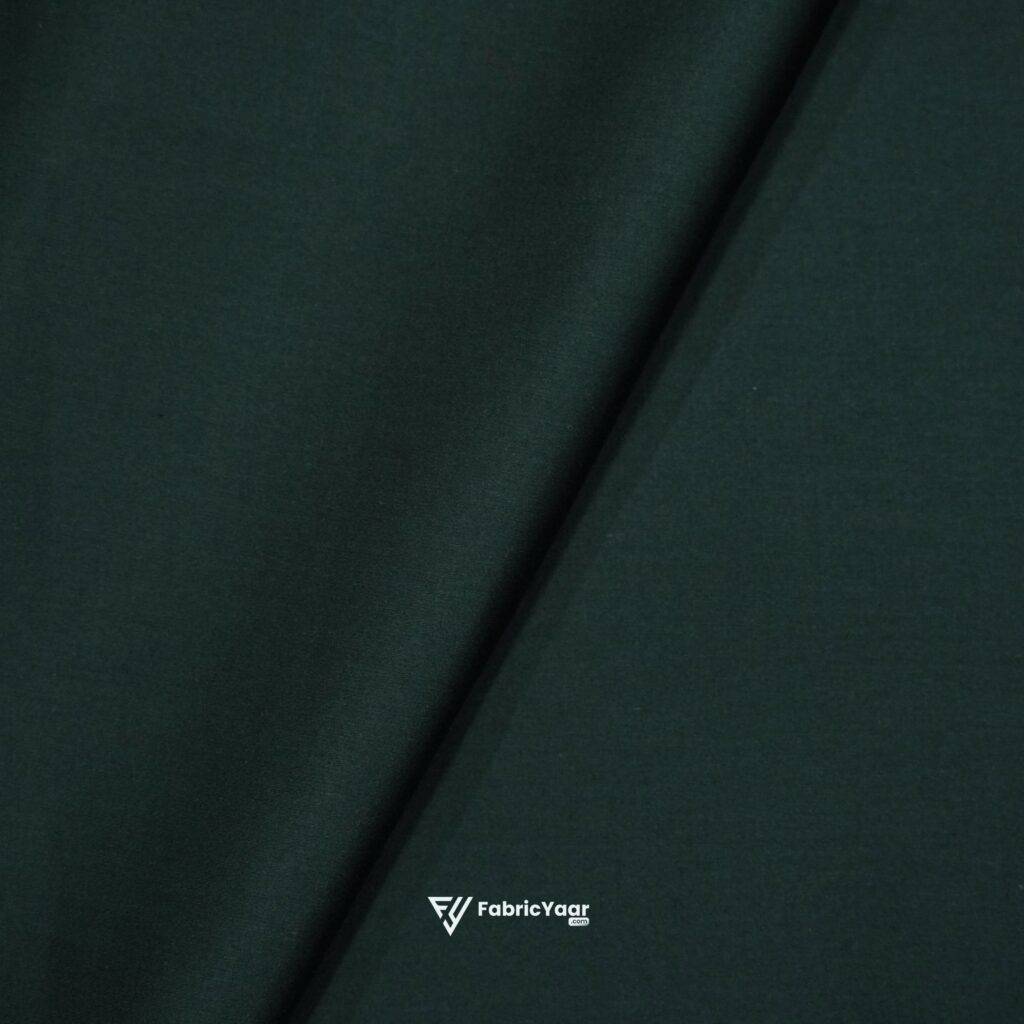 Giza Cotton Plain Dark Green Shirt / Kurta Fabric (Width 58 Inch)