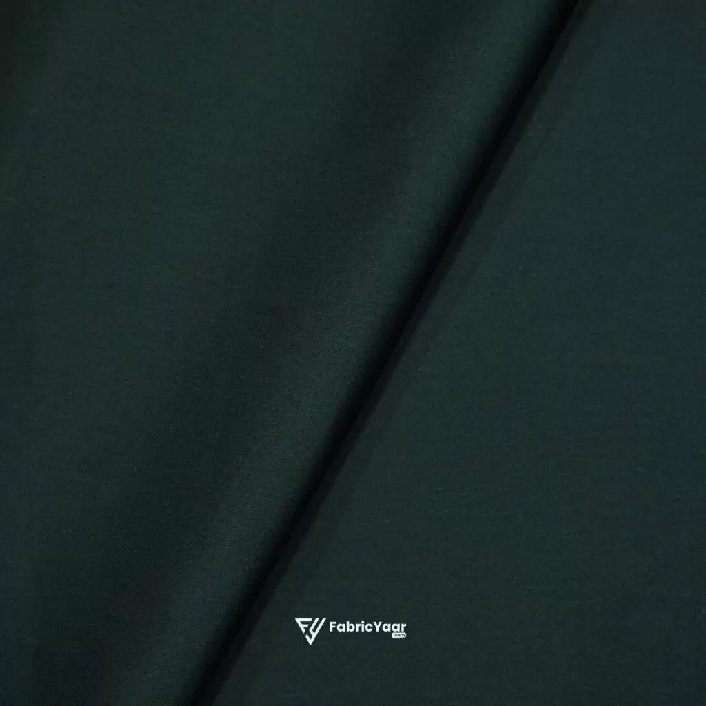 Giza Cotton Plain Dark Green Shirt / Kurta Fabric (Width 58 Inch)