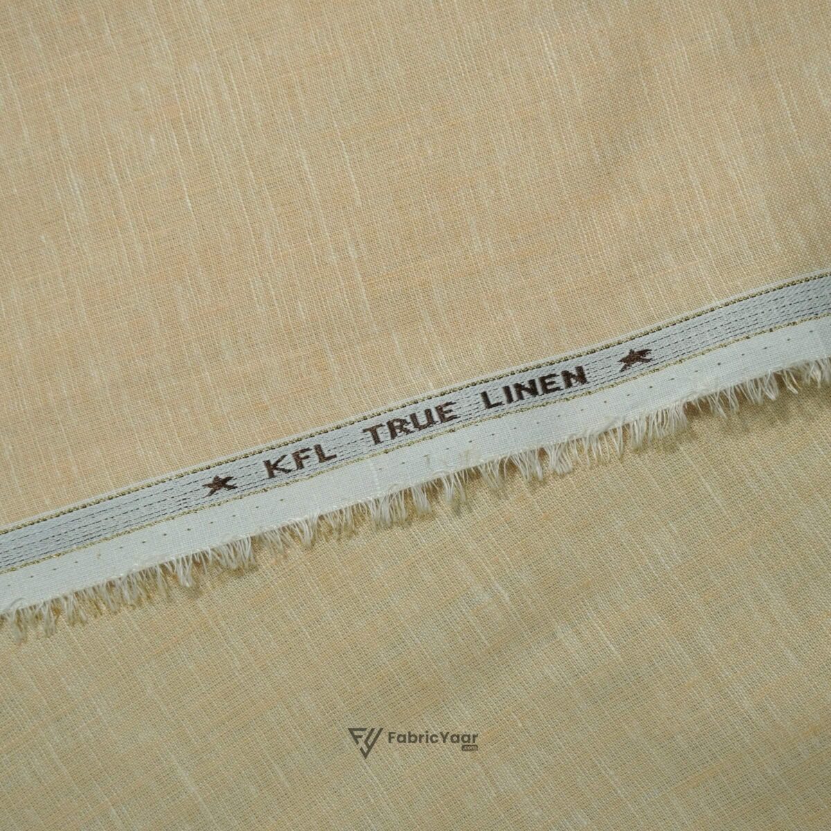 100% Pure Linen 60 LEA True Value Cream Shirt Fabric / Kurta Fabric (Width 58 Inch)