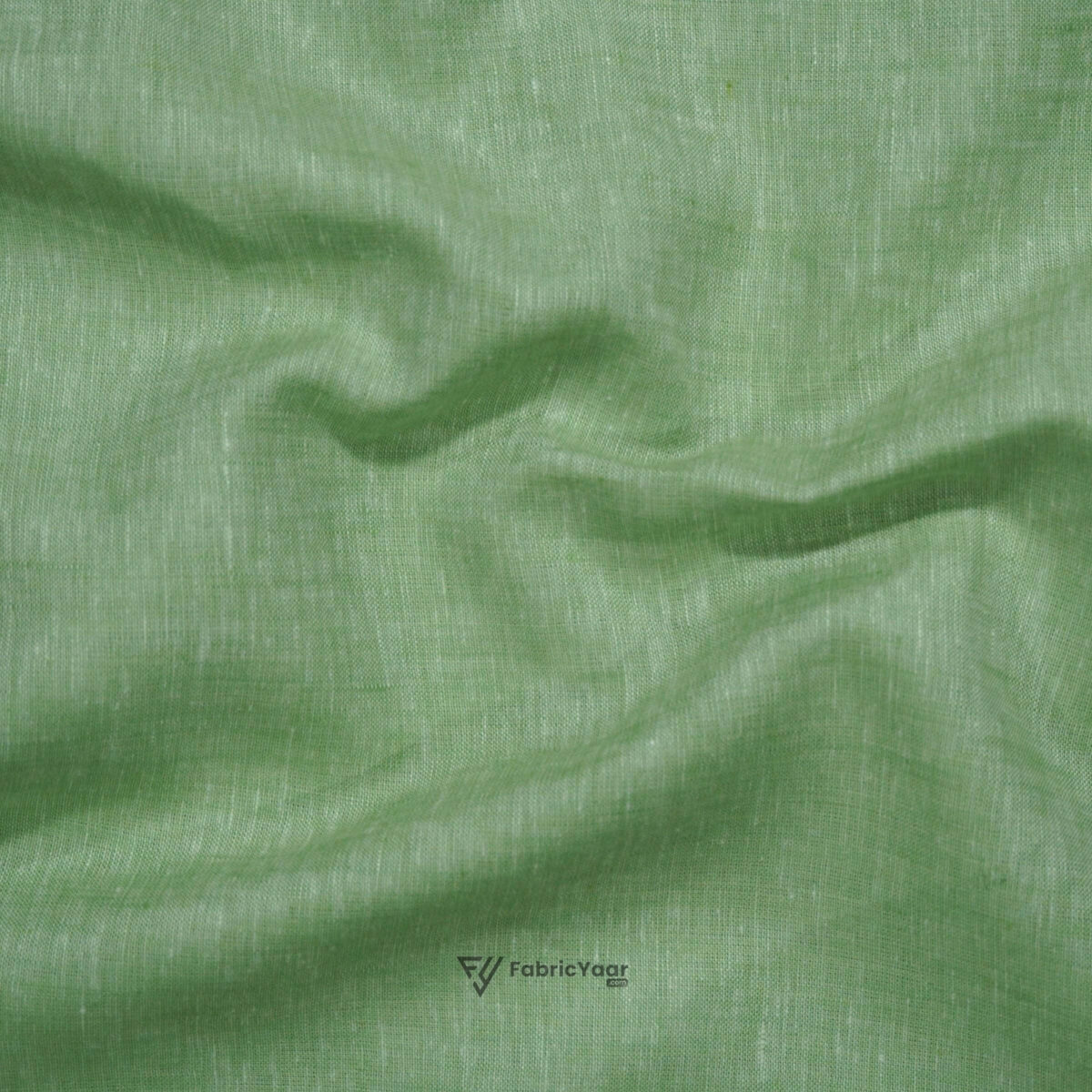 100% Pure Linen 60 LEA True Value Mint Green Shirt Fabric / Kurta Fabric (Width 58 Inch)