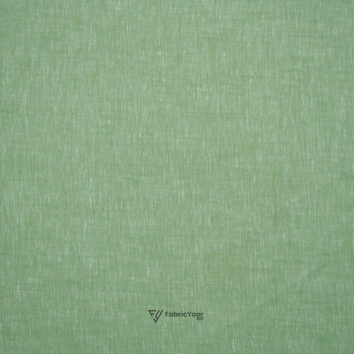 100% Pure Linen 60 LEA True Value Mint Green Shirt Fabric / Kurta Fabric (Width 58 Inch)