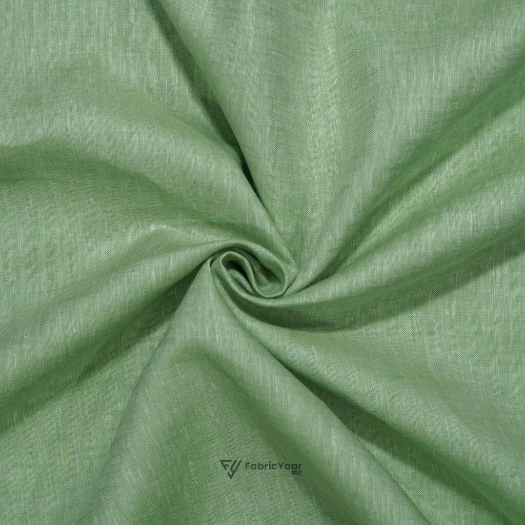 100% Pure Linen 60 LEA True Value Mint Green Shirt Fabric / Kurta Fabric (Width 58 Inch)