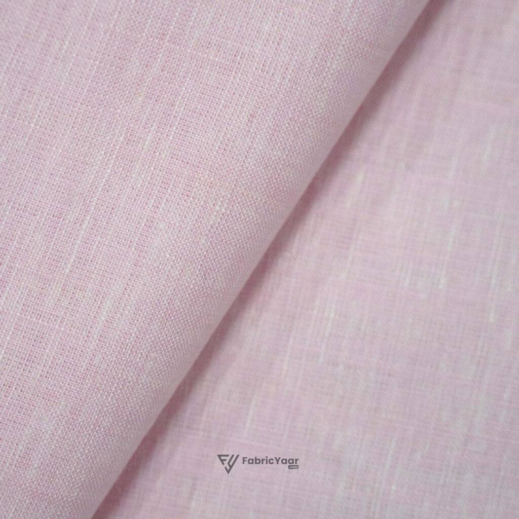 100% Pure Linen 60 LEA True Value Favourite Pink Shirt Fabric / Kurta Fabric (Width 58 Inch)