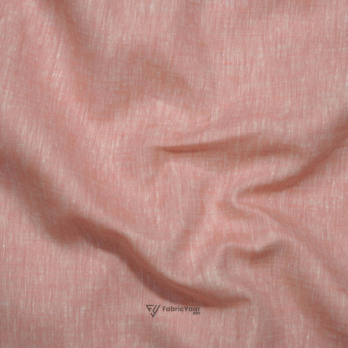 100% Pure Linen 60 LEA True Value Peach Shirt Fabric / Kurta Fabric (Width 58 Inch)