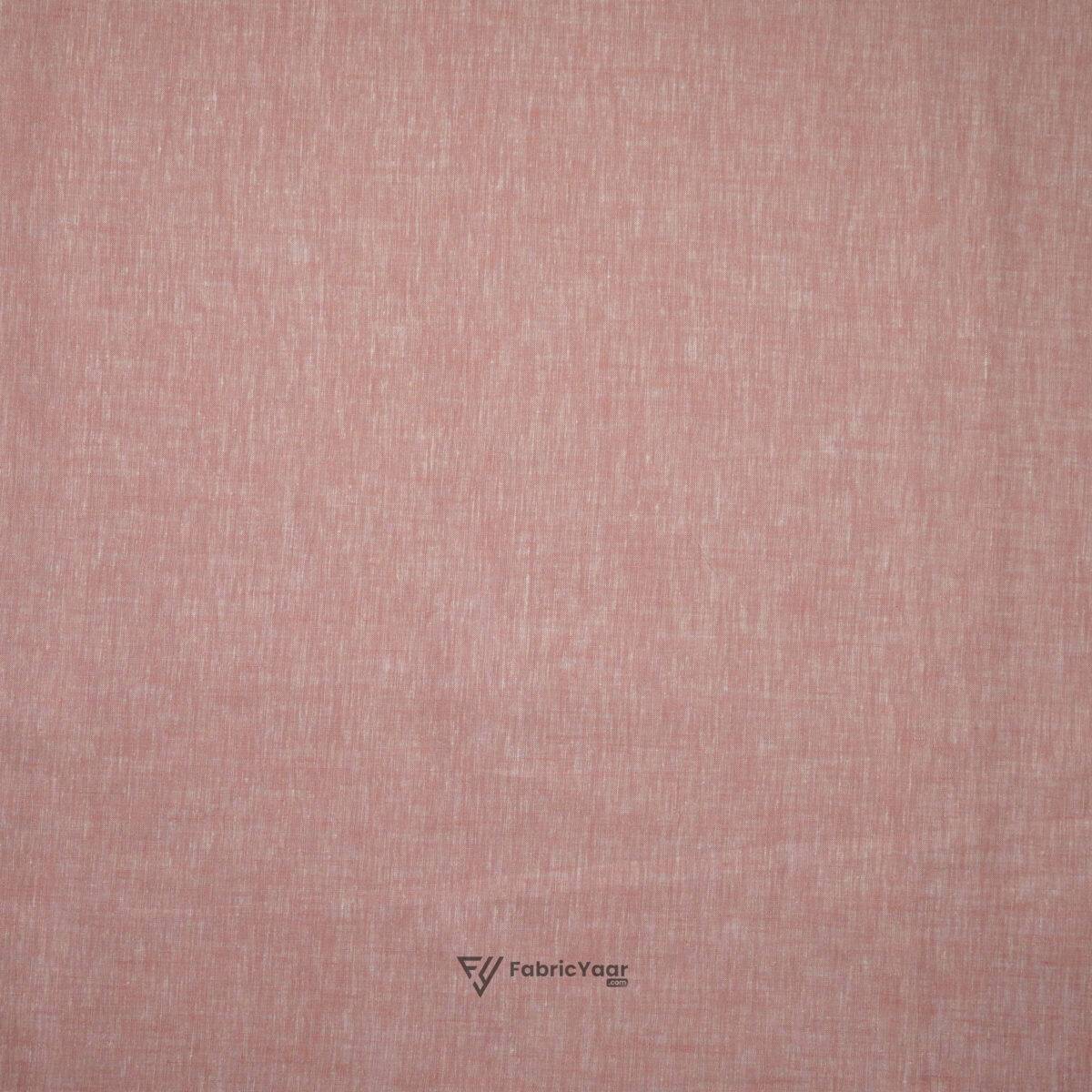 100% Pure Linen 60 LEA True Value Peach Shirt Fabric / Kurta Fabric (Width 58 Inch)