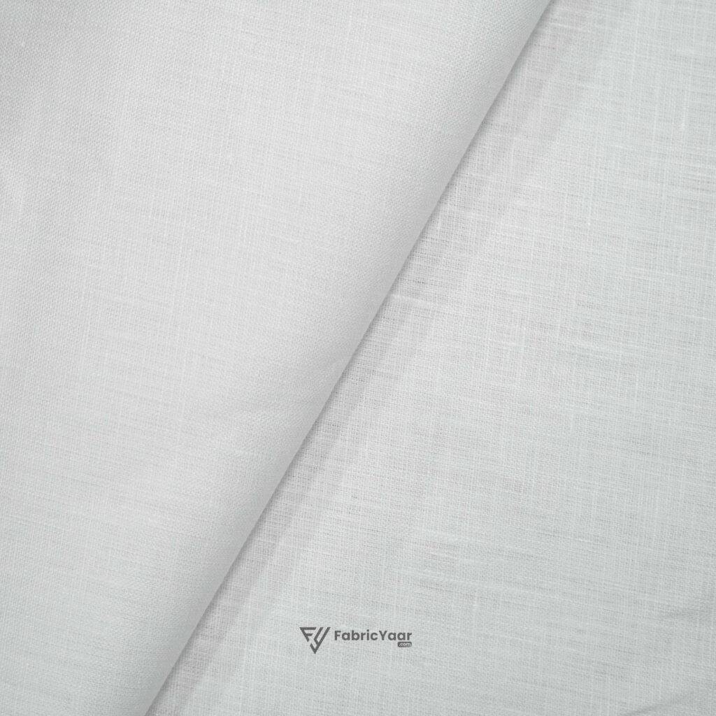 100% Pure Linen 60 LEA True Value Whitest White Shirt Fabric / Kurta Fabric (Width 58 Inch)