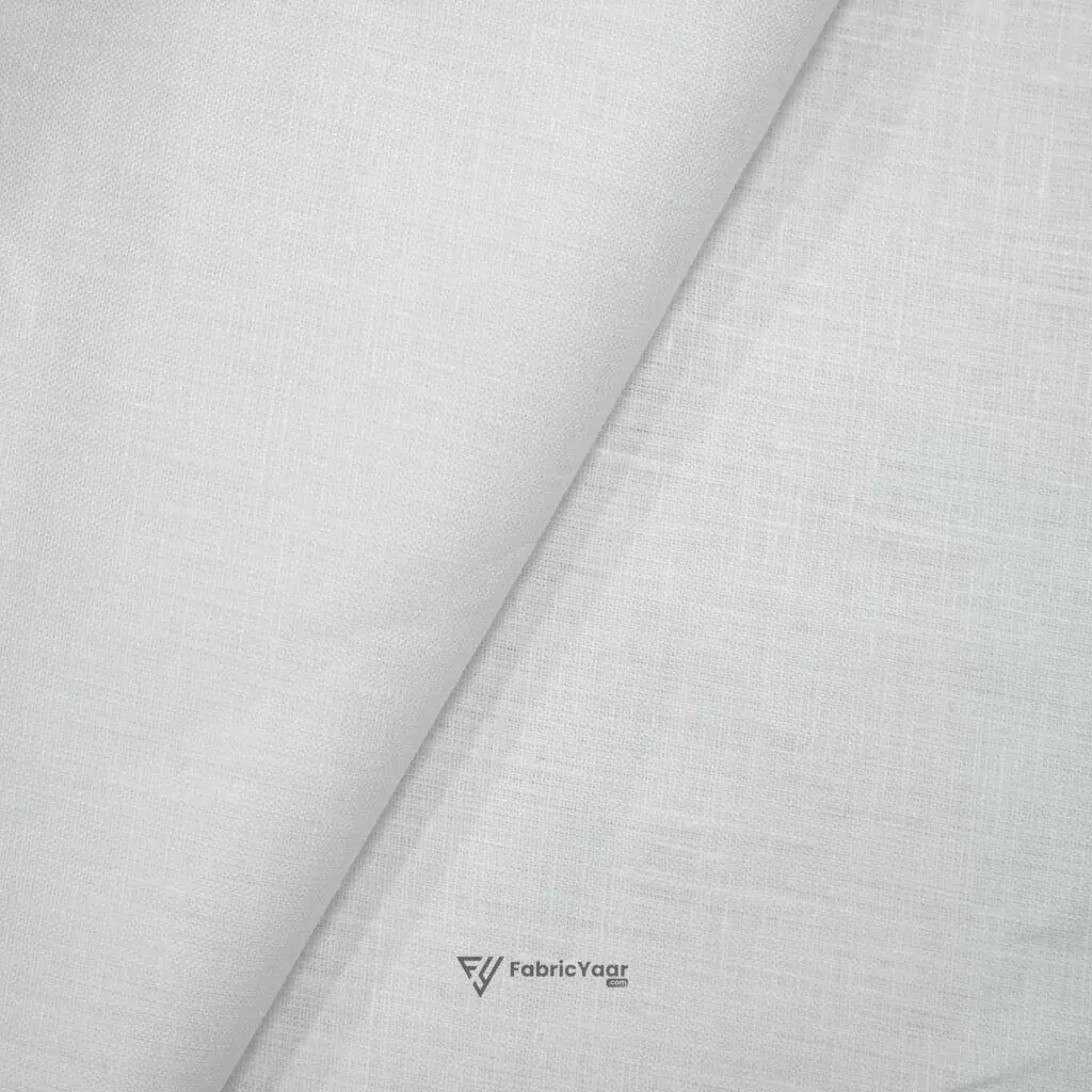 100% Pure Linen 60 LEA True Value Whitest White Shirt Fabric / Kurta Fabric (Width 58 Inch)