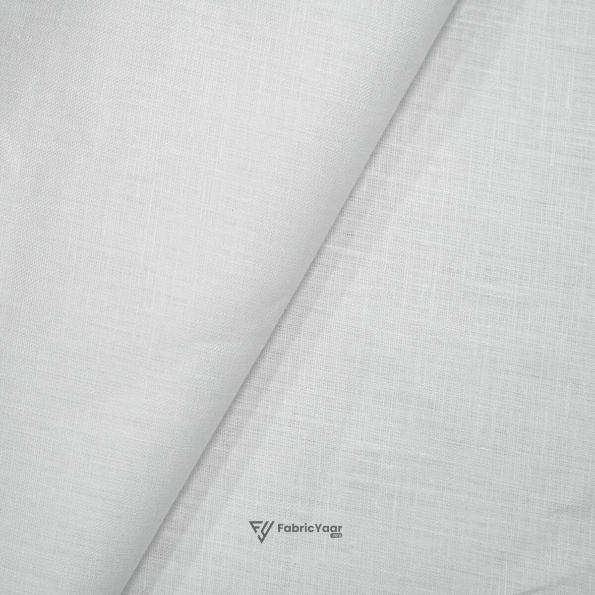 100% Pure Linen 60 LEA True Value Whitest White Shirt Fabric / Kurta Fabric (Width 58 Inch)