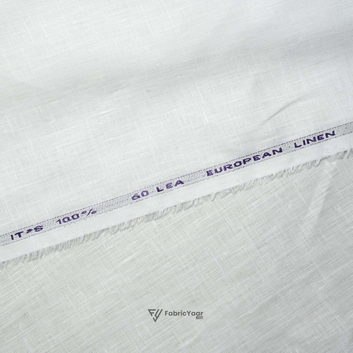 100% Pure Linen 60 LEA True Value Whitest White Shirt Fabric / Kurta Fabric (Width 58 Inch)