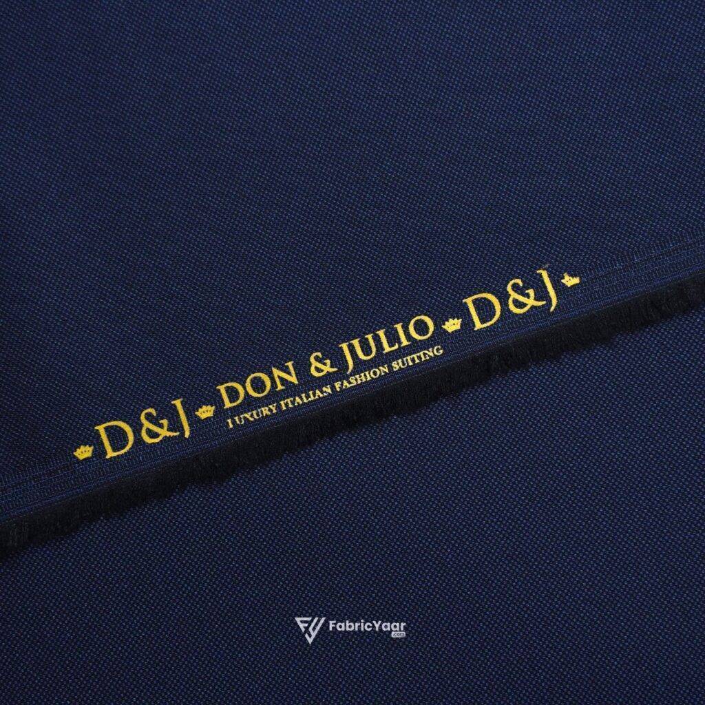 D&J Dotted T/R Navy Blue Suit / Pant Fabric (Width 58 Inch)