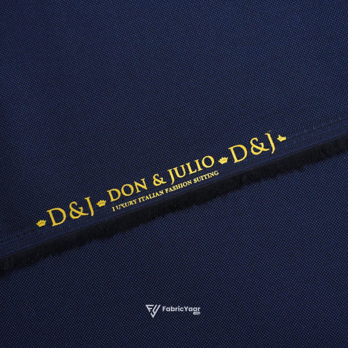 D&J Dotted T/R Navy Blue Suit / Pant Fabric (Width 58 Inch)