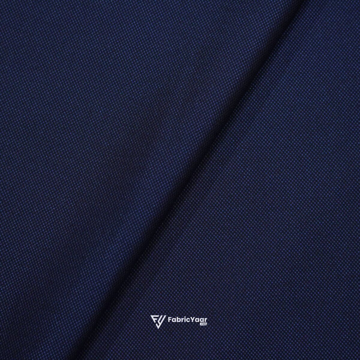 D&J Dotted T/R Navy Blue Suit / Pant Fabric (Width 58 Inch)