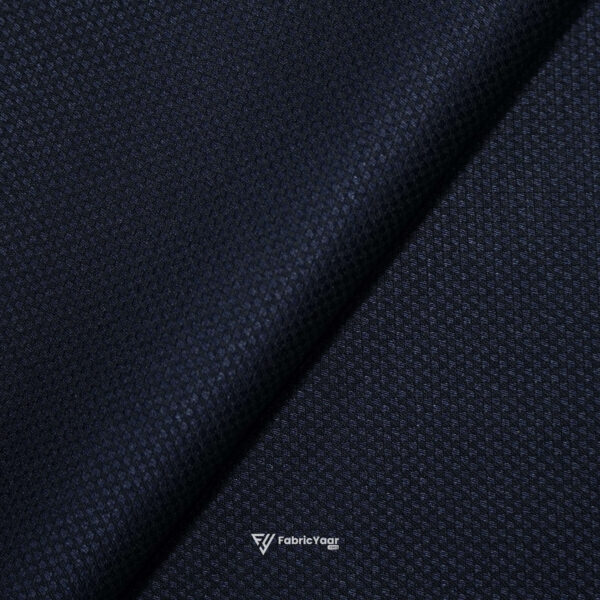 D&J Textured T/R Navy Blue Suit / Pant Fabric (Width 58 Inch)