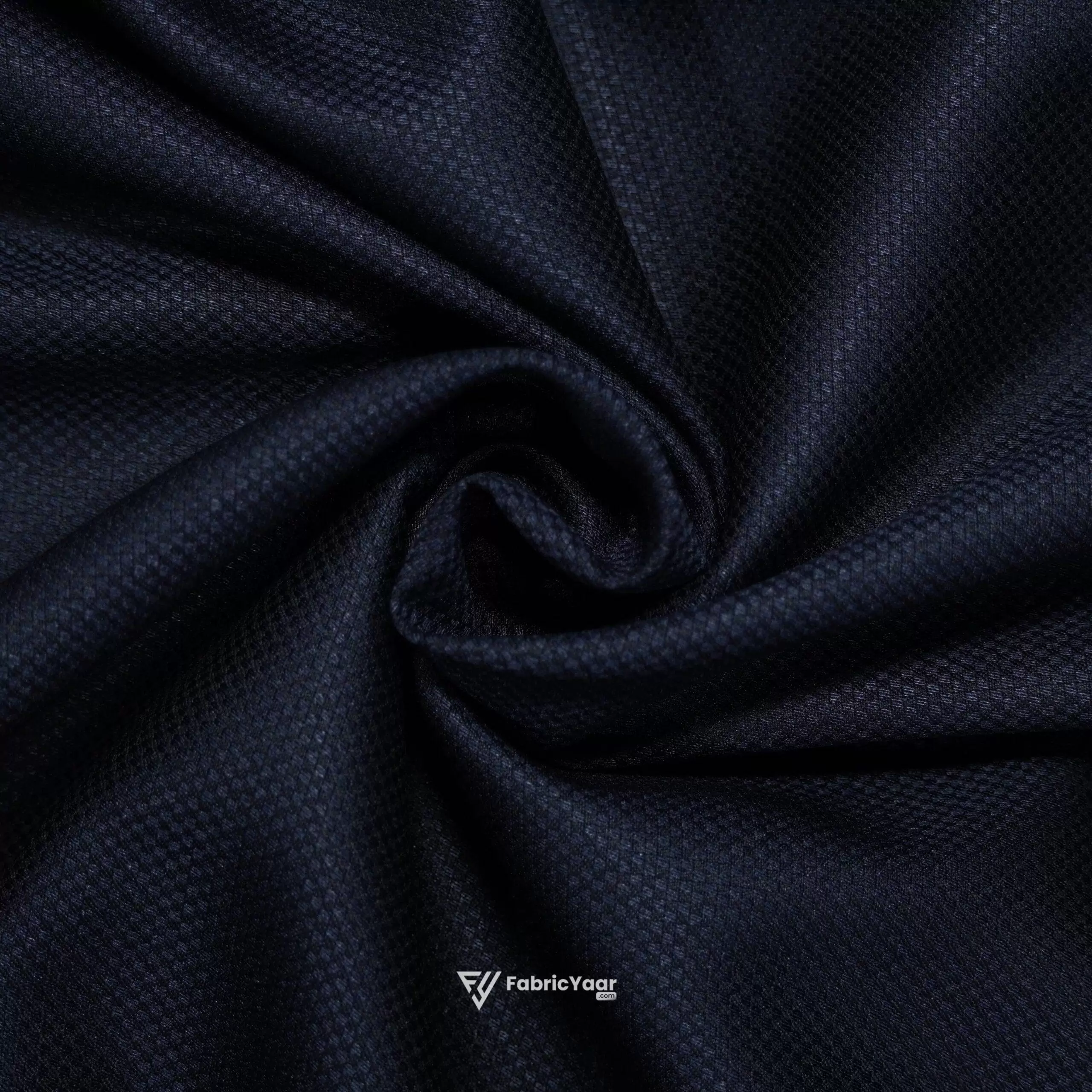 D&J Textured T/R Navy Blue Suit / Pant Fabric (Width 58 Inch)