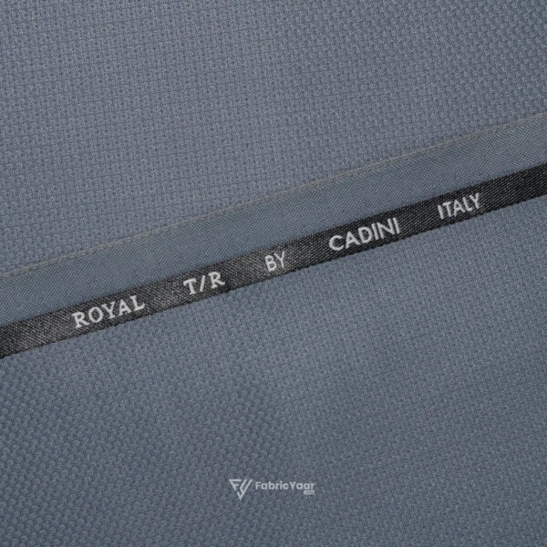 Cadini Italy Textured T/R Ice Grey Suit / Pant Fabric (Width 58 Inch)