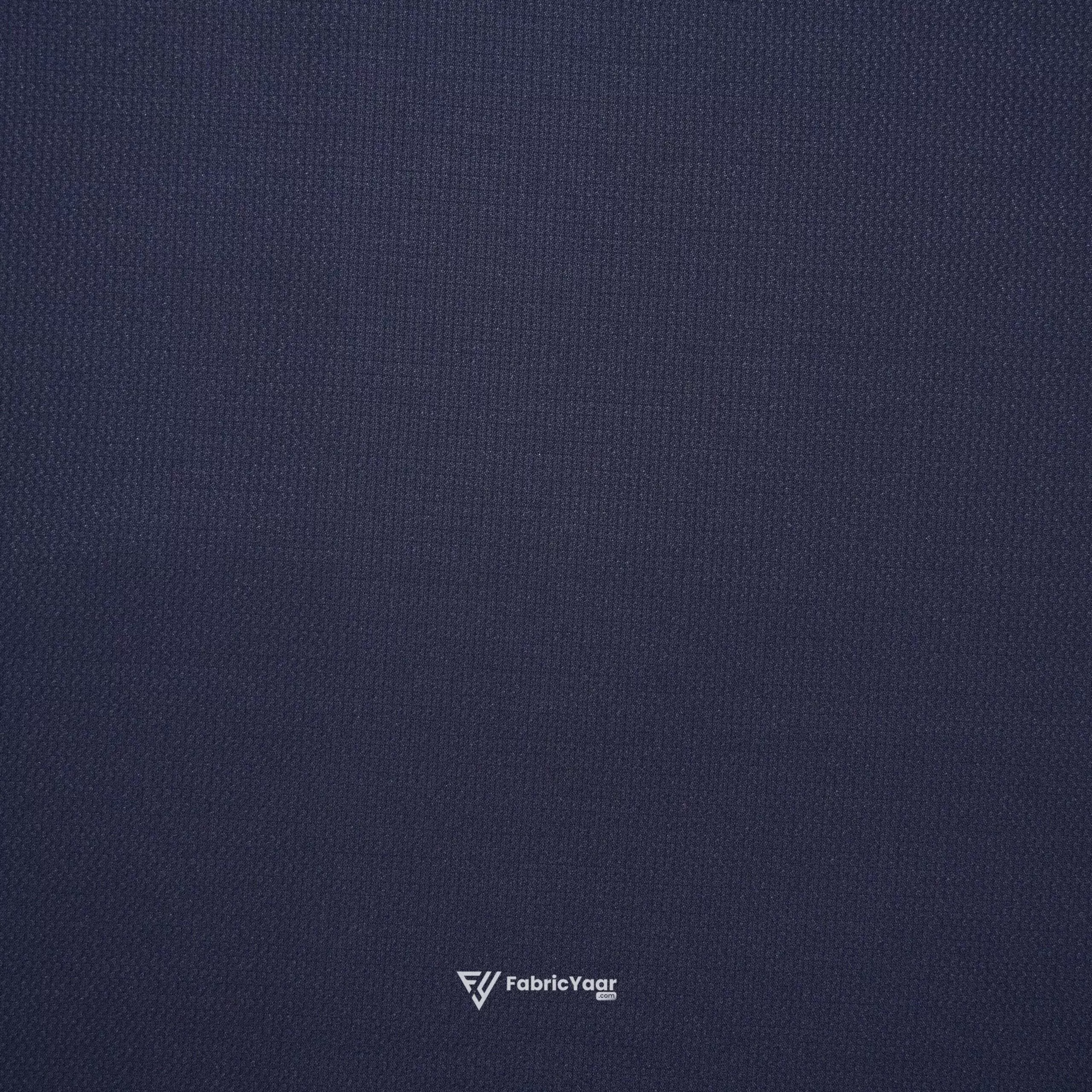 Cadini Italy Textured T/R Navy Blue Suit / Pant Fabric (Width 58 Inch)