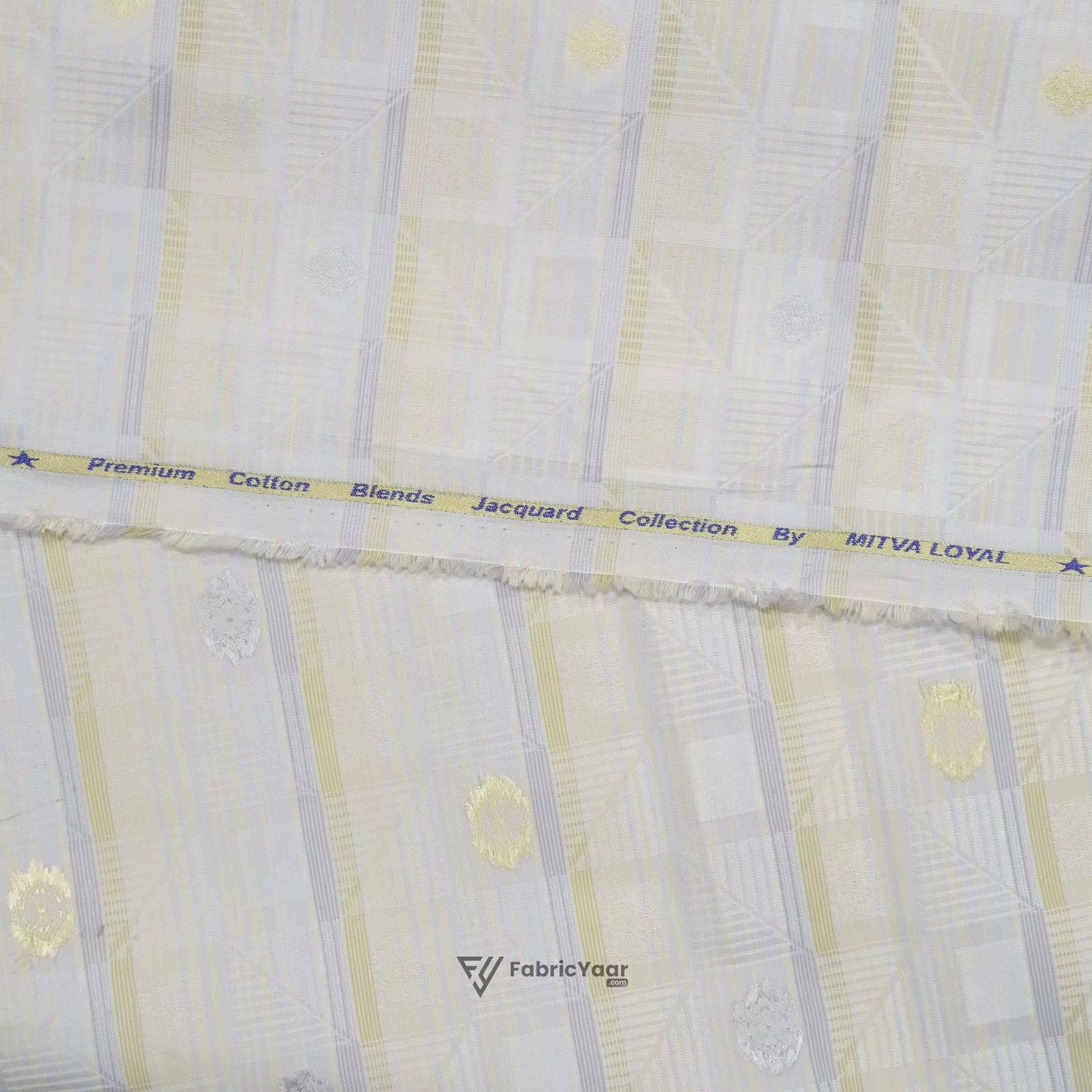 Four Way Stretched Lachka Blue Suit / Pant Fabric  (Width 58 Inch)