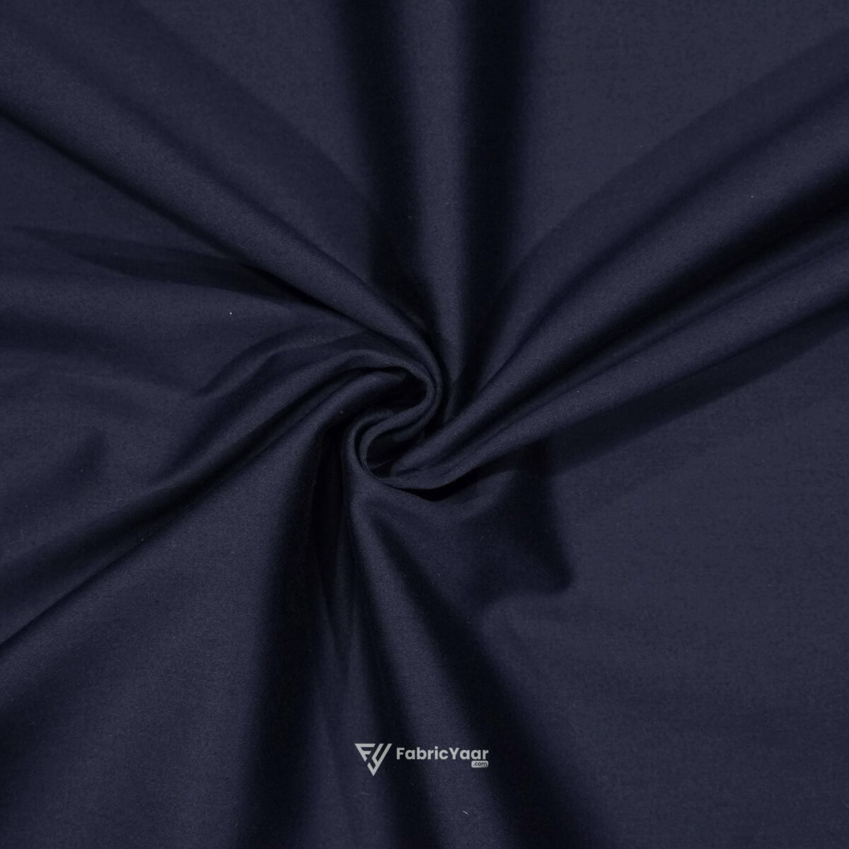 Birla Century Stretchable Navy Blue Satin Cotton Trouser Fabric (Width 58 Inch)