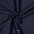 Birla Century Stretchable Navy Blue Satin Cotton Trouser Fabric (Width 58 Inch)