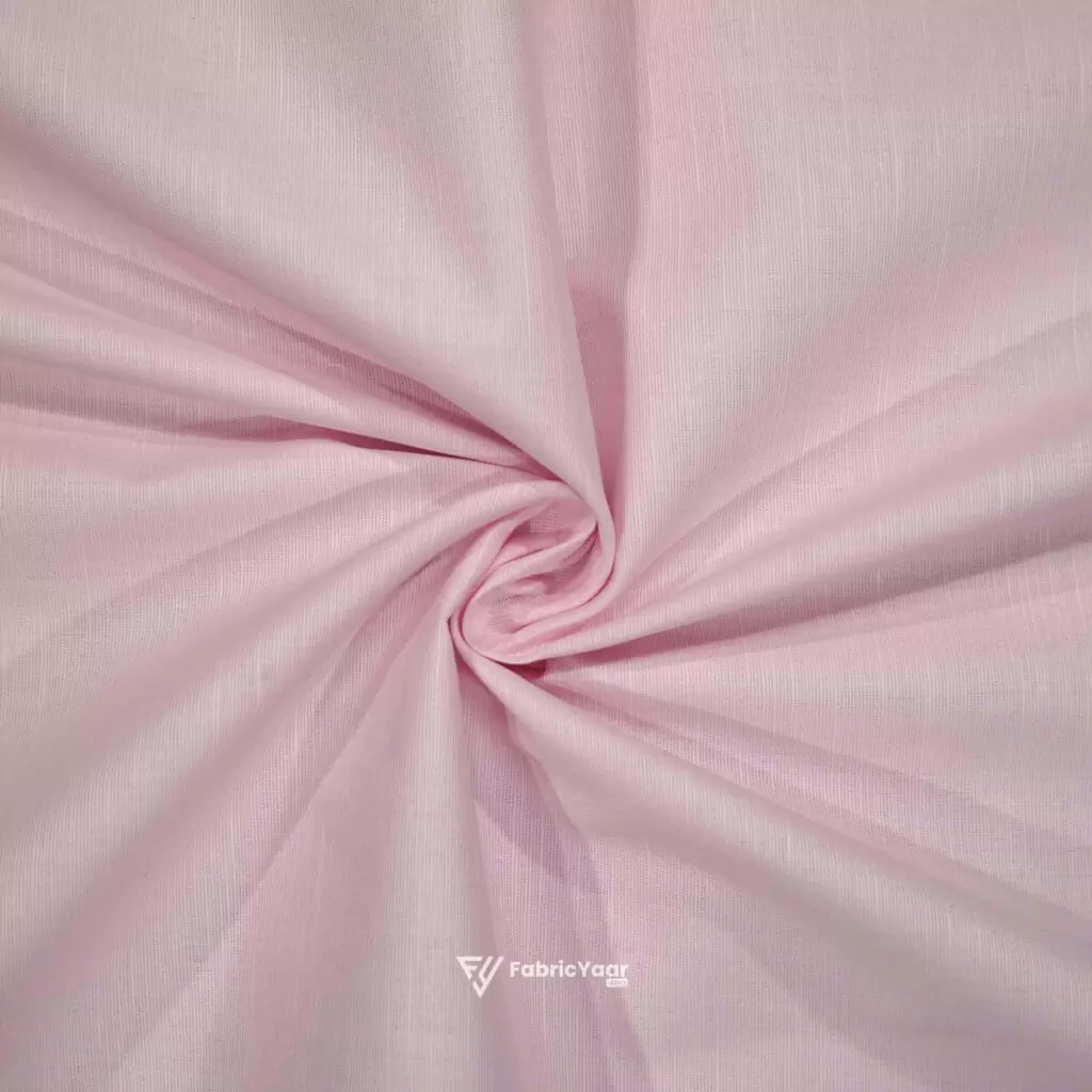 Mitva Cotton Linen Plain Favourite Pink Shirt / Kurta Fabric (Width 58 Inch)