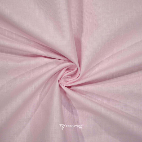 Mitva Cotton Linen Plain Favourite Pink Shirt / Kurta Fabric (Width 58 Inch)