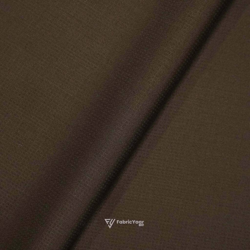 D&J T/R Textured Stretch Darkest Brown Pant / Suit Fabric (Width 58 Inch)