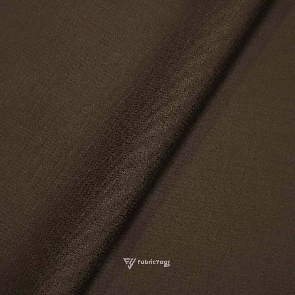 D&J T/R Textured Stretch Darkest Brown Pant / Suit Fabric (Width 58 Inch)