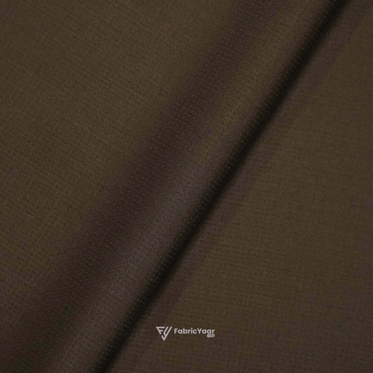 D&J T/R Textured Stretch Darkest Brown Pant / Suit Fabric (Width 58 Inch)