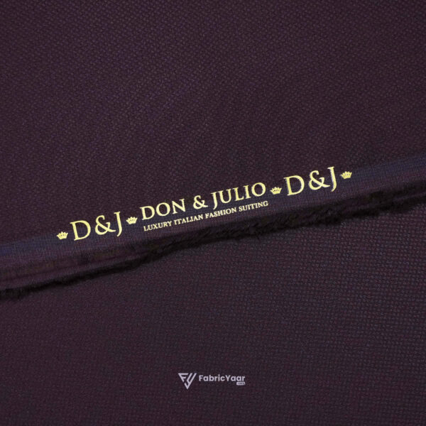 D&J Textured T/R Wine Suit / Pant Fabric (Width 58 Inch)