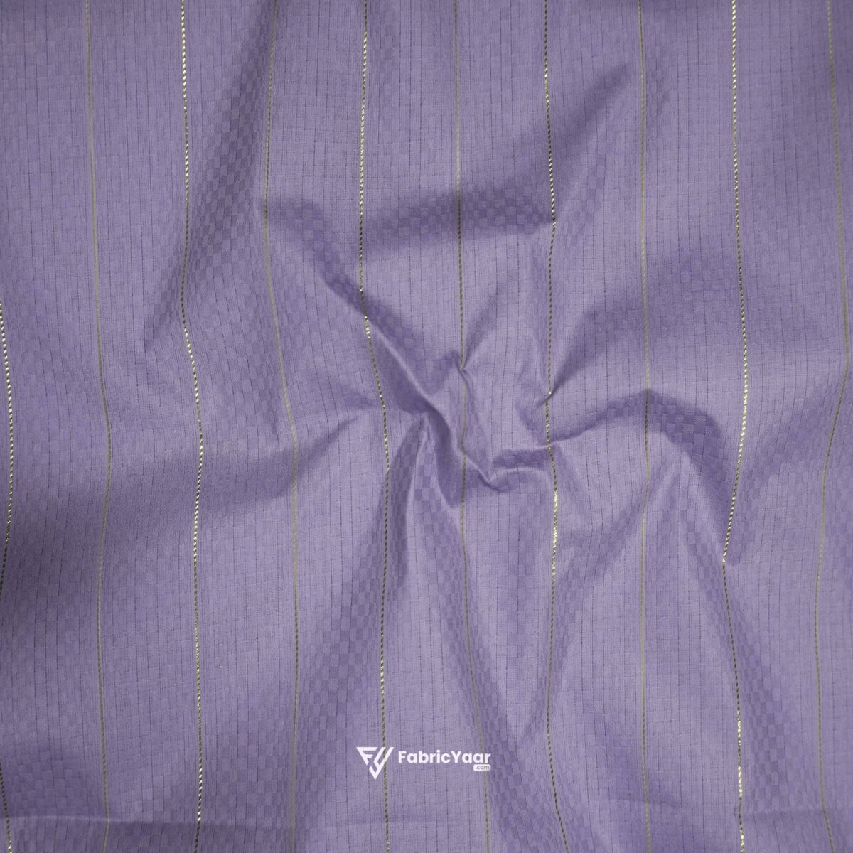 Cotton Lawn Zari Lining Self Jacquard Lavender Shirt / Kurta Fabric (Width 58 Inch)