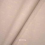 Cotton Lawn Jacquard Buta Work Cream Shirt / Kurta Fabric (Width 58 Inch)
