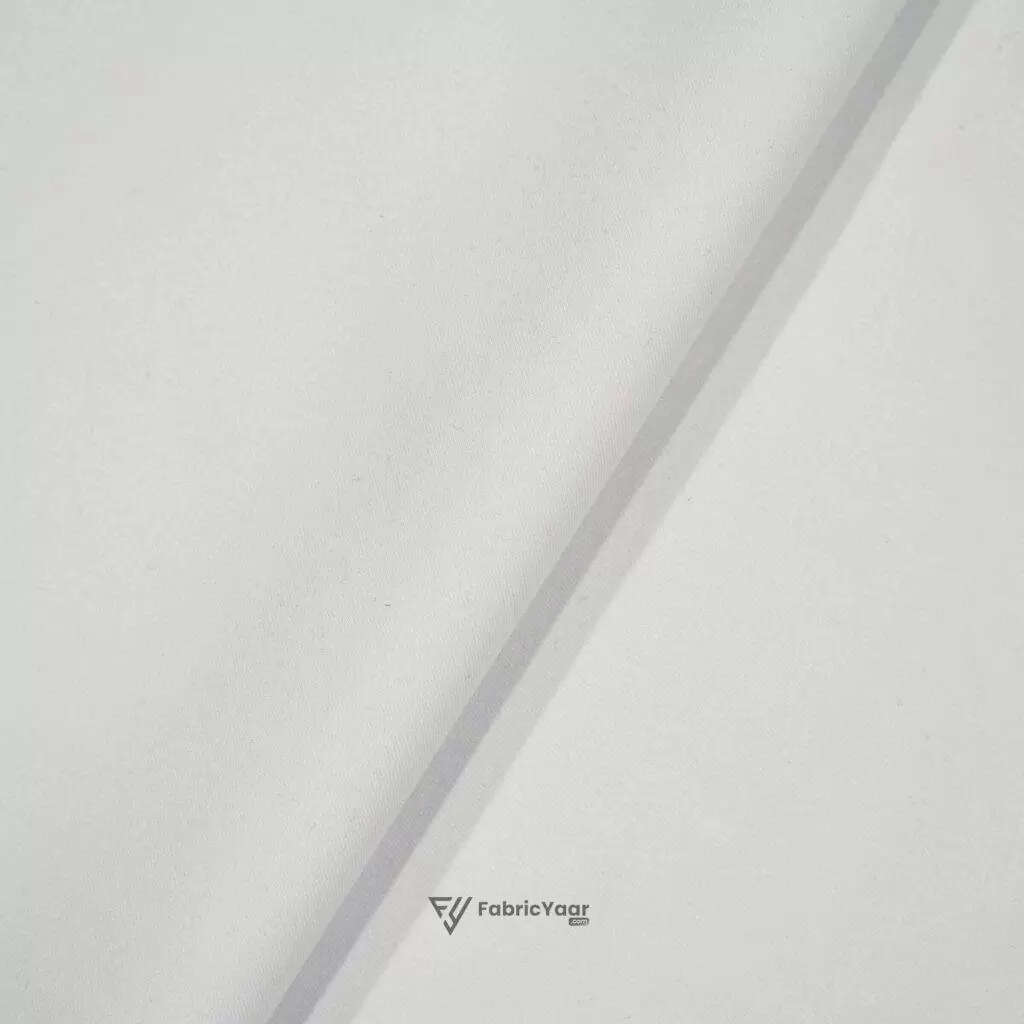 Imported T/R Plain White Suit / Pant Fabric (Width 58 Inch)