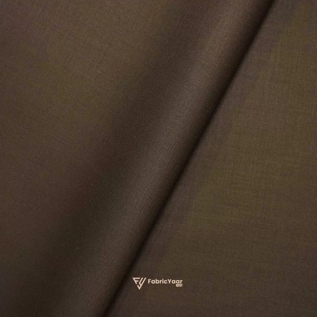 D&J Weighted T/R Plain Walnut Brown Suit / Pant Fabric (Width 58 Inch)