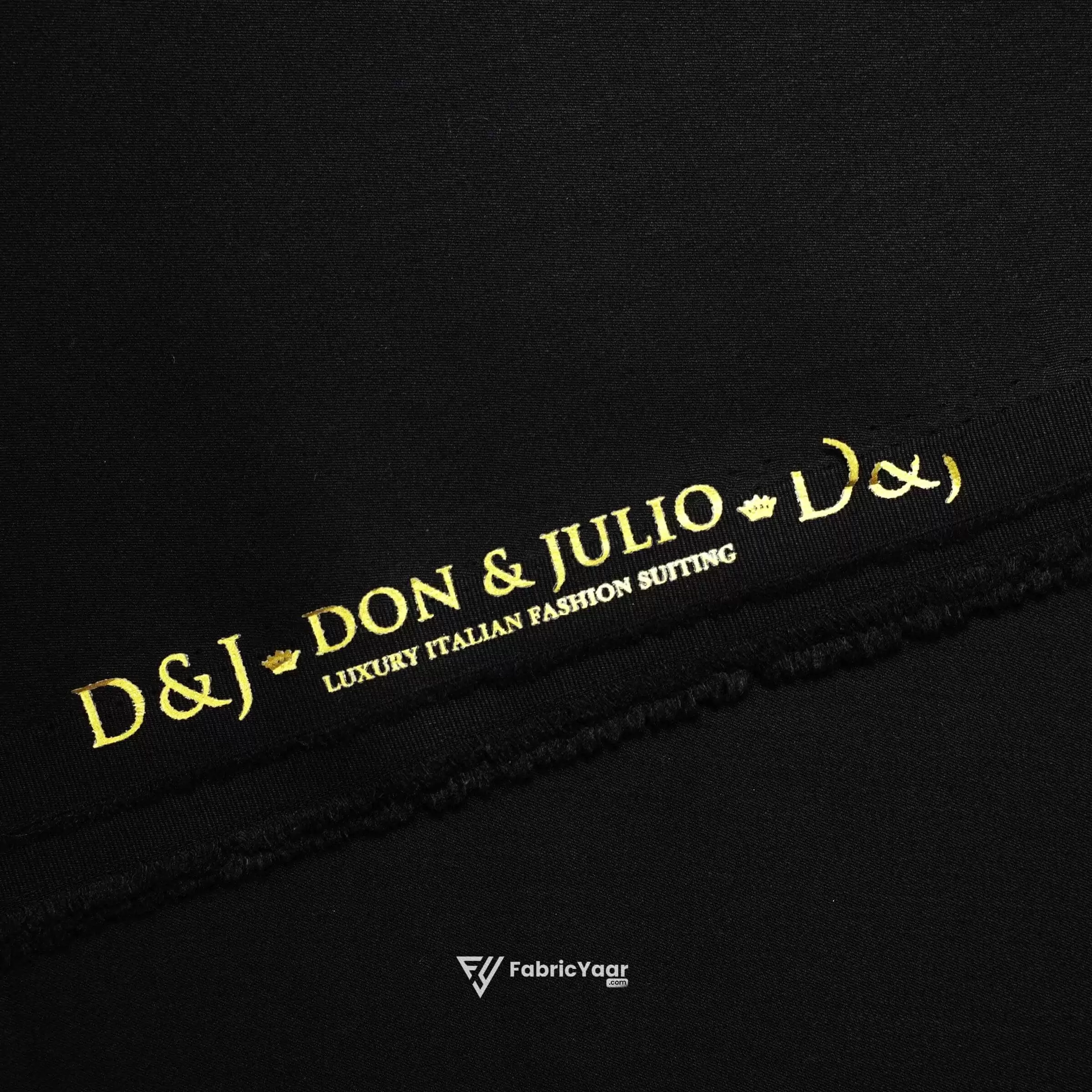 D&J Lustrous T/R Plain Charcoal Black Suit / Pant Fabric (Width 58 Inch)