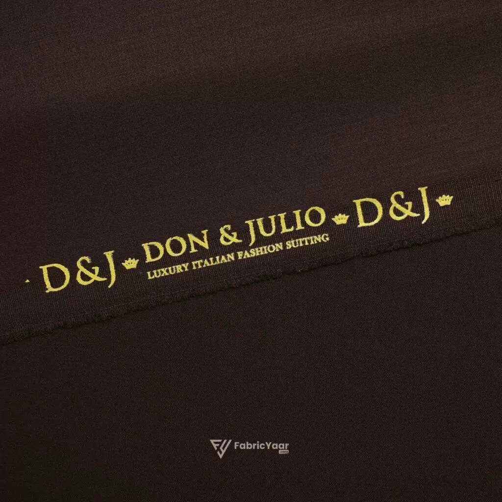D&J Lustrous T/R Plain Chocolate Brown Suit / Pant Fabric (Width 58 Inch)