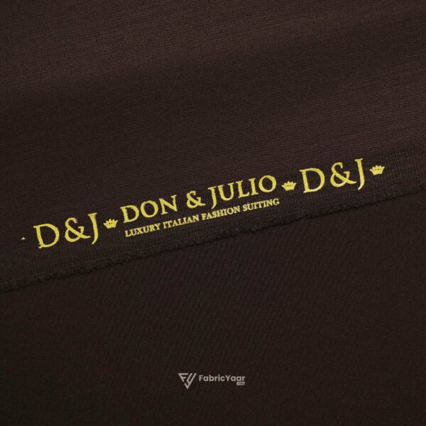 D&J Lustrous T/R Plain Chocolate Brown Suit / Pant Fabric (Width 58 Inch)