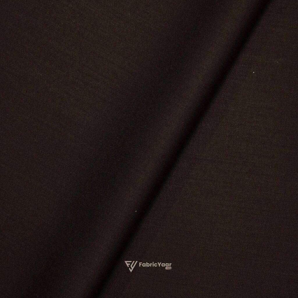 D&J Lustrous T/R Plain Chocolate Brown Suit / Pant Fabric (Width 58 Inch)