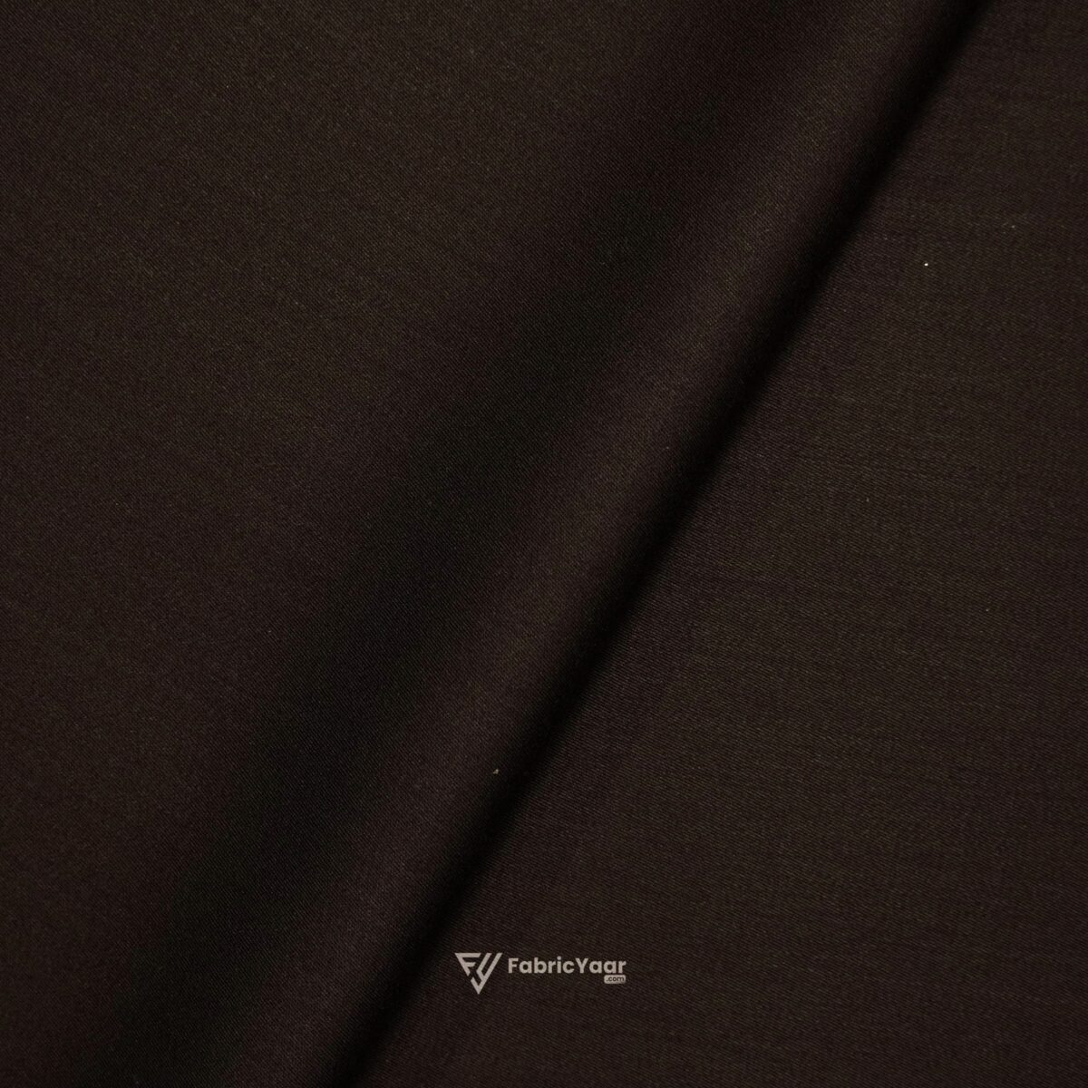 D&J Lustrous T/R Plain Chocolate Brown Suit / Pant Fabric (Width 58 Inch)