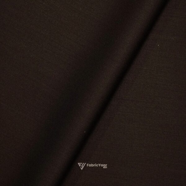 D&J Lustrous T/R Plain Chocolate Brown Suit / Pant Fabric (Width 58 Inch)