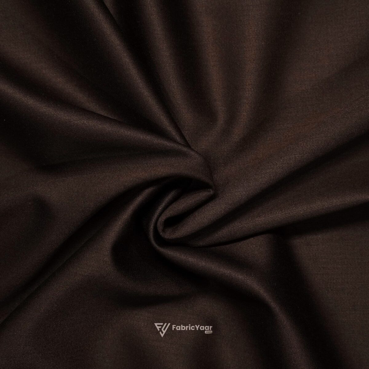 D&J Lustrous T/R Plain Chocolate Brown Suit / Pant Fabric (Width 58 Inch)