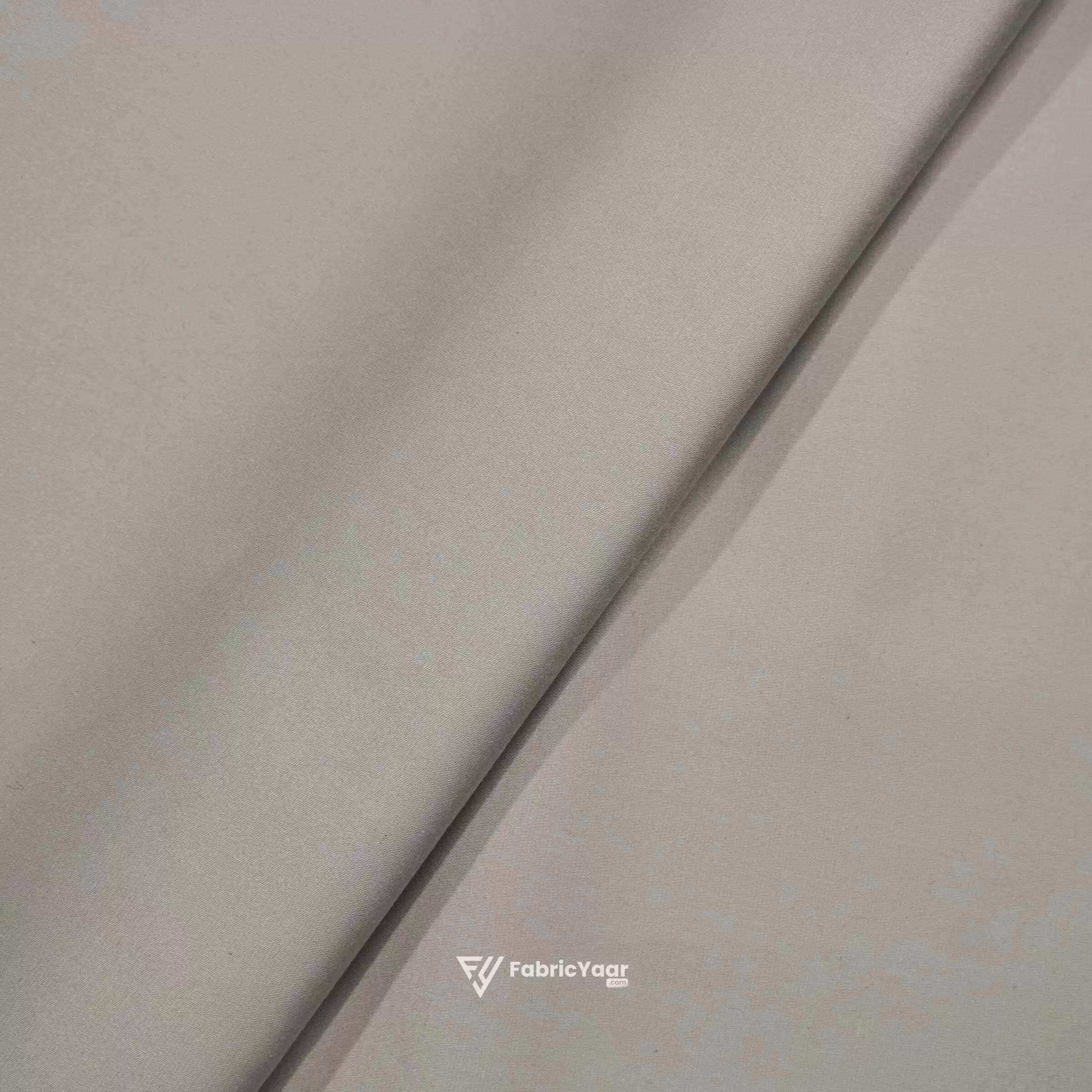 Birla Century Stretchable Light Grey Satin Cotton Trouser Fabric (Width 58 Inch)