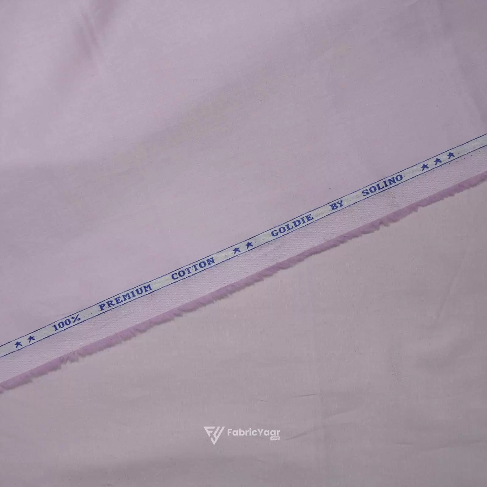 Solino Giza Cotton Plain Velour Lavender Shirt / Kurta Fabric (Width 58 Inch)
