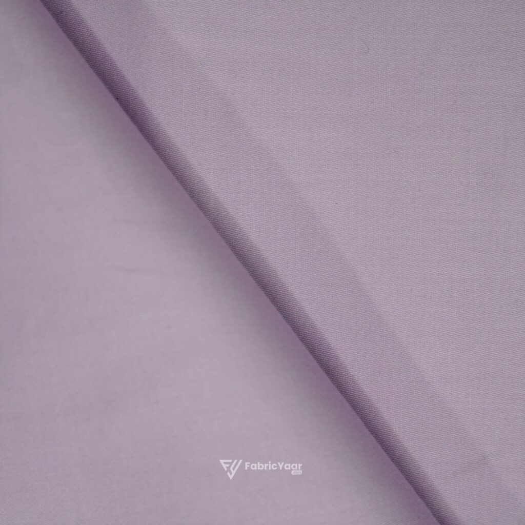 Solino Giza Cotton Plain Velour Lavender Shirt / Kurta Fabric (Width 58 Inch)